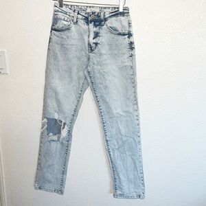 KanCan Signature Light Acid Wash Distressed Relaxed Fit Jeans